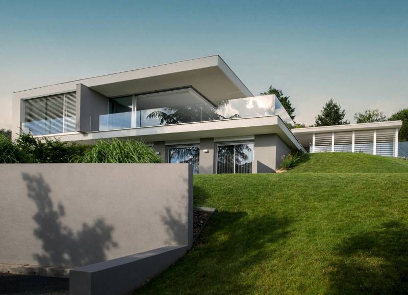 maison d'architecte contemporaine en béton près de Lyon