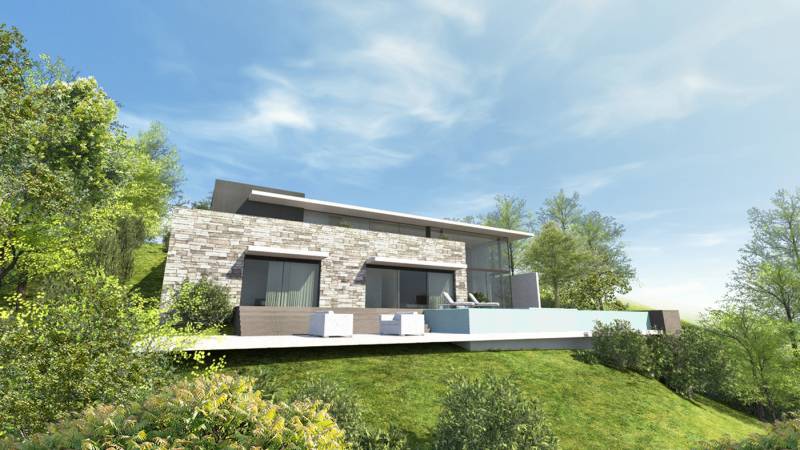 maison design d'architecte en pierre à Grésy-sur -Aix