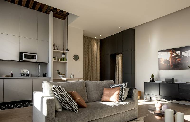 intérieure design d'un appartement à Lyon Croix Rousse