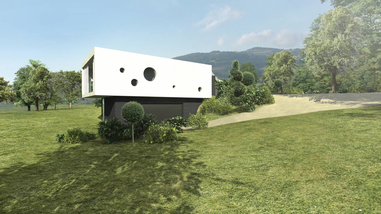 maison contemporaine d'architecte béton près de lyon