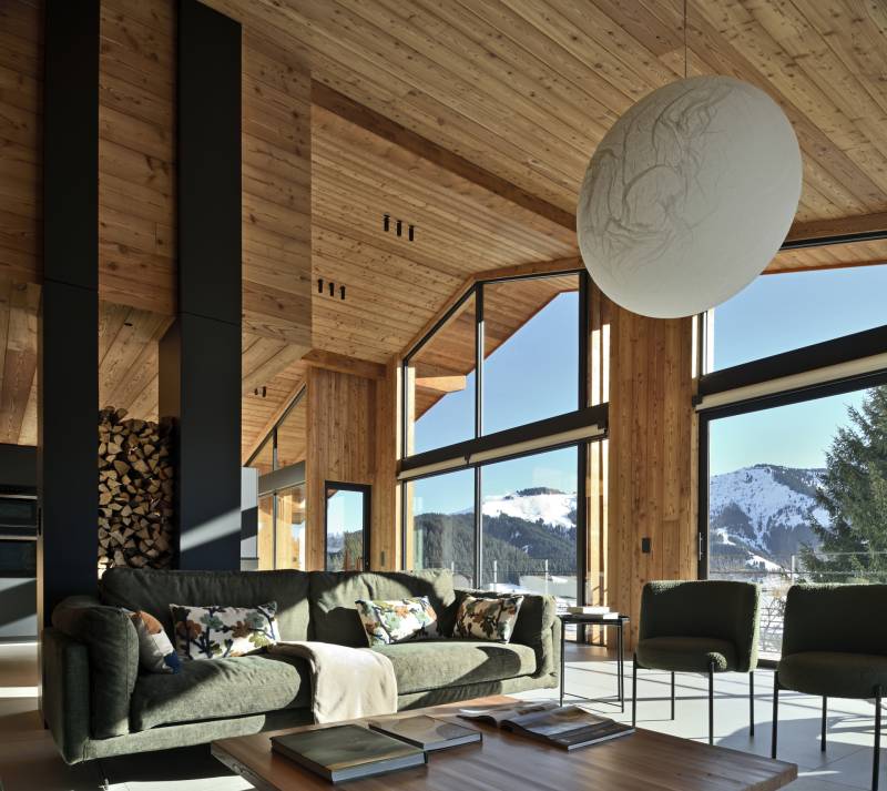 Chalet contemporain près de Megève : l’architecture intérieure au cœur du projet