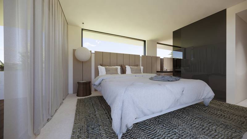 Chambre maître dans villa design