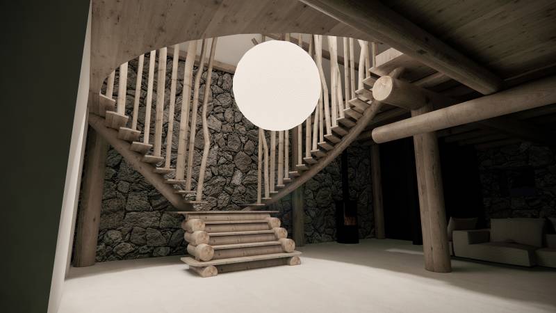 rénovation d'escalier original en bois