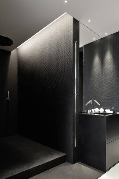 interieur noir et blanc appartement