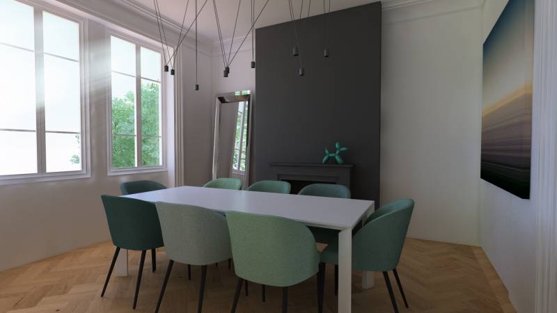 Salle à manger design dans ancien