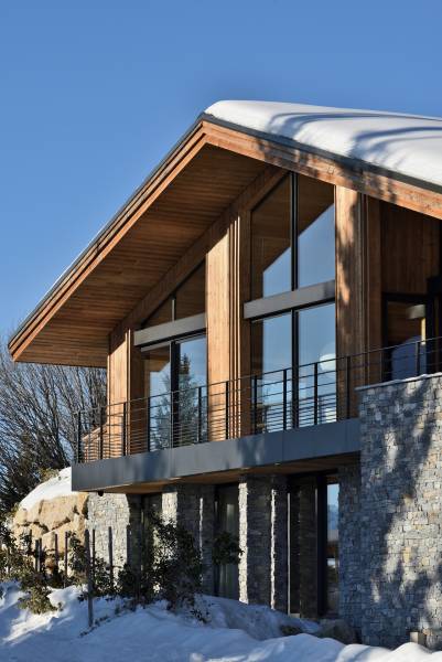 Chalet moderne près de Megève : un écrin ouvert sur les Alpes