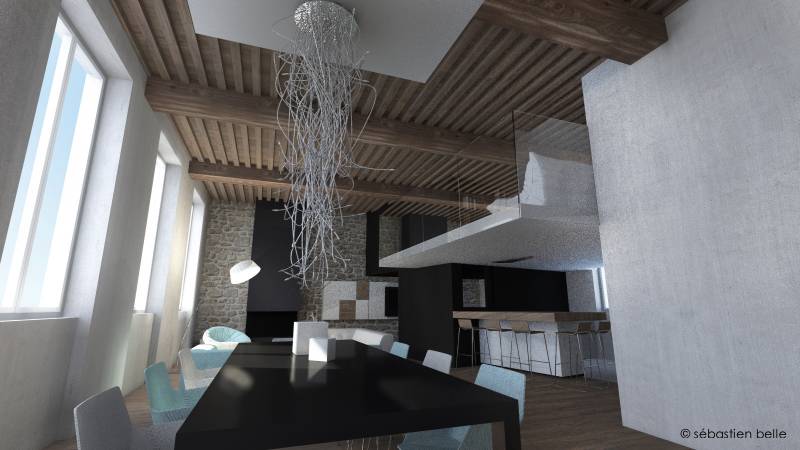 architecture intérieure d'un appartement situé à Lyon 4