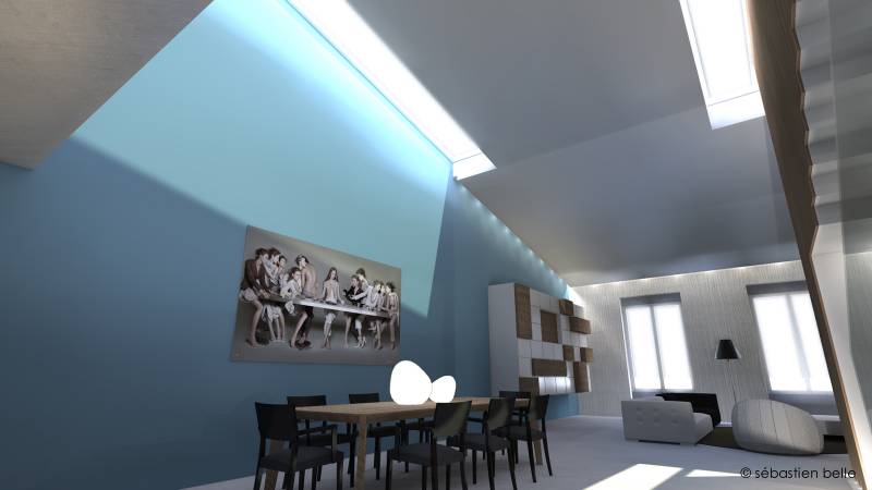 agencement d'un loft moderne et chic à Lyon 8