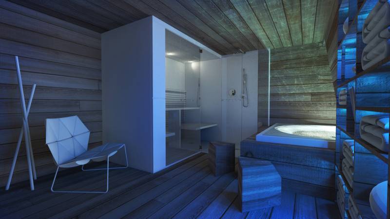 décoration moderne et haut de gamme contemporaine pour ce chalet dans la station de Megève