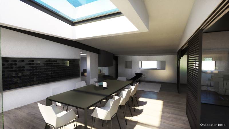 loft avec mélange de bois et d'acier dans le département du Rhône