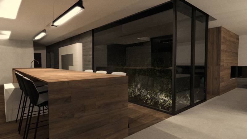 cuisine design contemporaine par architecte près de Saint Didier au Mont d'Or