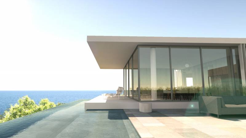 Maison contemporaine avec vue mer près de Marseille