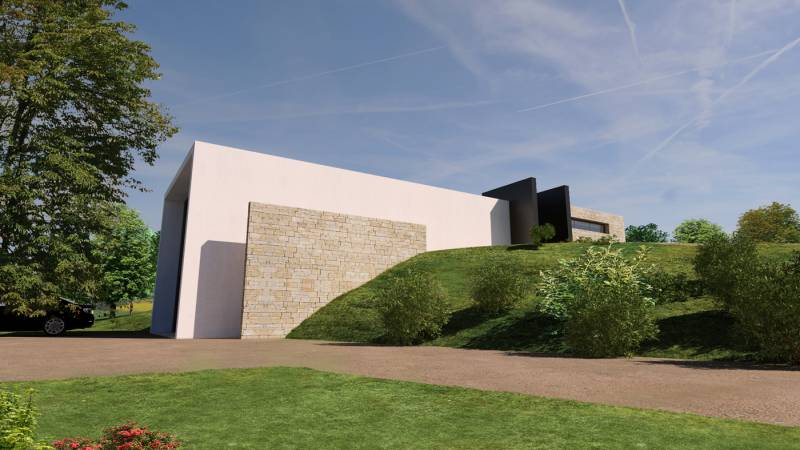 maison d'architecte contemporaine près de la Suisse
