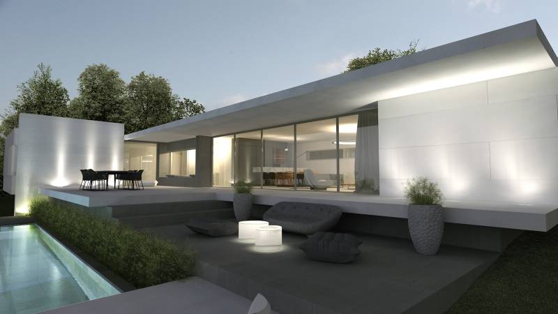 maison contemporaine béton près de Lyon